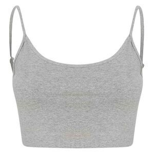 SF Womens/Ladies Sustainable Cropped Camisole / Heather Grey